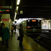 宇都宮までは宇都宮線と表記