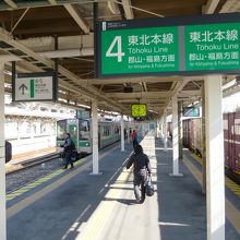 黒磯駅の東北本線ホーム