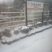 下呂から数駅、飛騨宮田駅以北は風景が一変しました