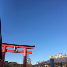 鳥居から眺めた富士山