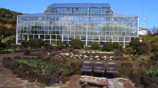 小さな温室もあり