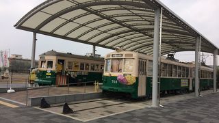 京都市電の車両が並ぶ市電ひろばがありました