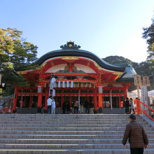 本殿ではしめ飾りを外していました