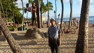 ワイキキビーチの人気像