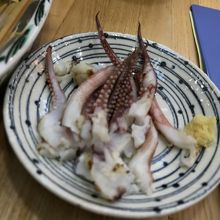 活イカのゲソは、焼いていただきました。