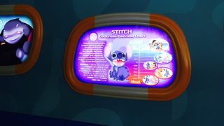 スティッチに名前を聞かれます