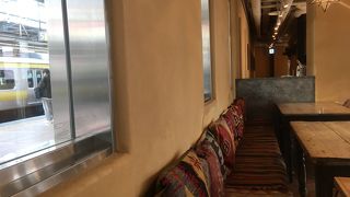 窓の外はJR総武線のホーム