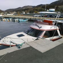 今日乗った船です