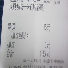 フリー区間外へは車内精算券で対応しました