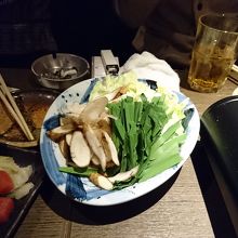 追加の野菜とモツ3人前