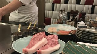 個室でも目の前で焼いてもらえます