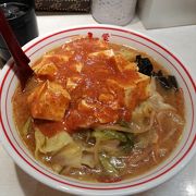 辛い豆腐のラーメン