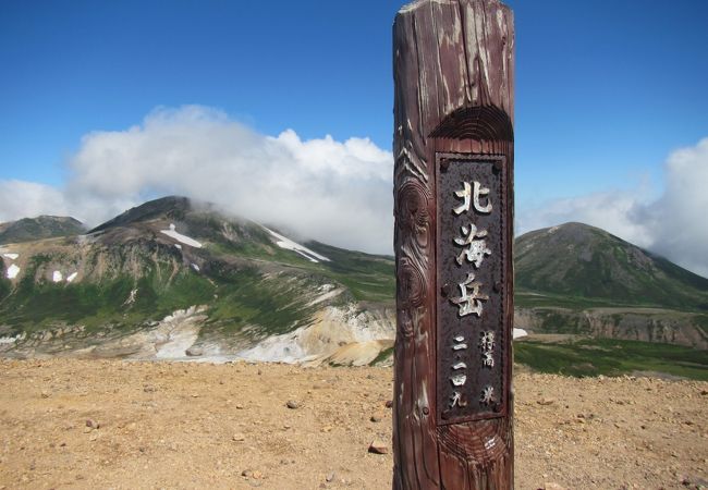 表大雪縦走ルートの主要な分岐点（旭岳・黒岳・白雲岳方面へ）
