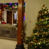 フロントです。イスラムの国ですがクリスマス飾りです