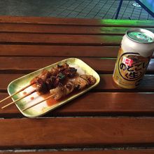 鶏皮、レバー、白モツ