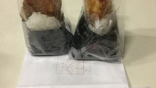 海老天むすとヒレ串揚げ！