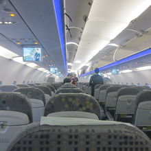 A321-200機内の様子