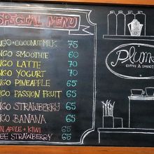 マンゴースムージーのメニュー