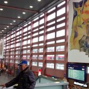 駅構内にある大きな絵画はきれいだったので、寄るのであれば、是非見てください