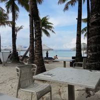 朝食ビーチ側テーブル