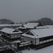 会津藩校日新館を高所から見れる高台