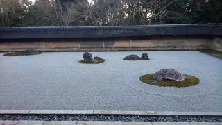 石庭の見事な模様に魅了しました！