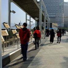 ここに移転されてきているスターの銅像や手形の中で…、