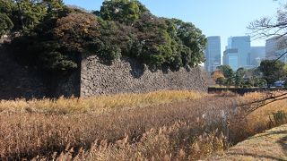 普段は見られない大きな濠