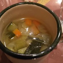 有機野菜スープ付き