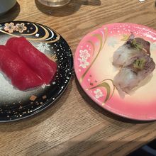 マグロ赤身とイカげそ