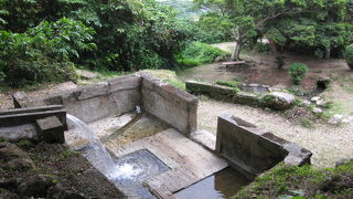 湧水が流れています