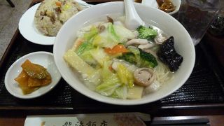 年越しそばに　タンメンを食べました。