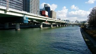 中之島の北側を流れる川