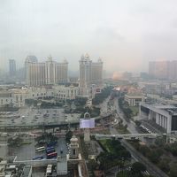 部屋からの眺め（曇りでちょっと残念）