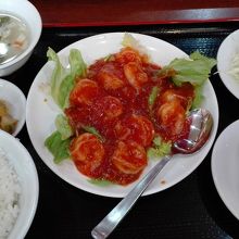 エビチリ定食