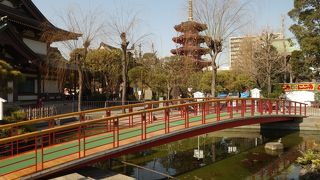 つるの池に架かる橋