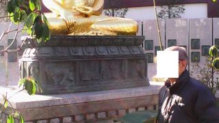 金色でかなり目立つお釈迦様です