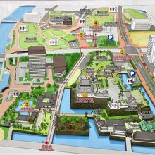 お城周辺の地図