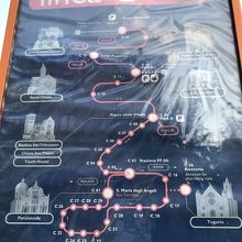 アッシジ駅のC線の案内図