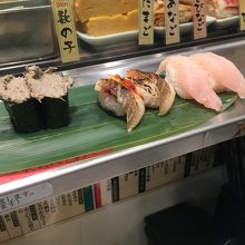 ビンチョウマグロ、穴子、かにみそ