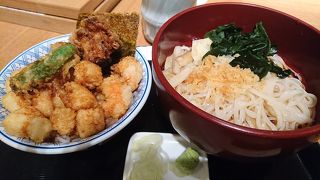 稲庭うどんぶっかけと天ばらめし