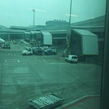 飛行機からみた空港