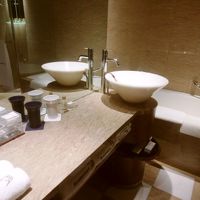 洗面シンクとバスタブ