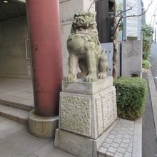 鳥居前右手の狛犬