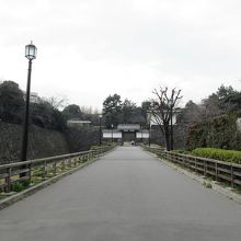 橋上の様子 (正面が清水門)