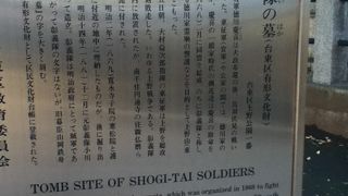 西郷隆盛像の近くにある