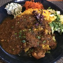 スパイシーチキンカレー定食