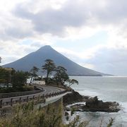 海と開聞岳の眺めがすばらしい