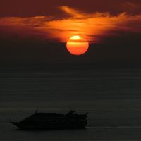 ラナイから見た「夕日」
