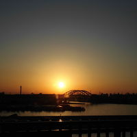 部屋から日の出が見られました。